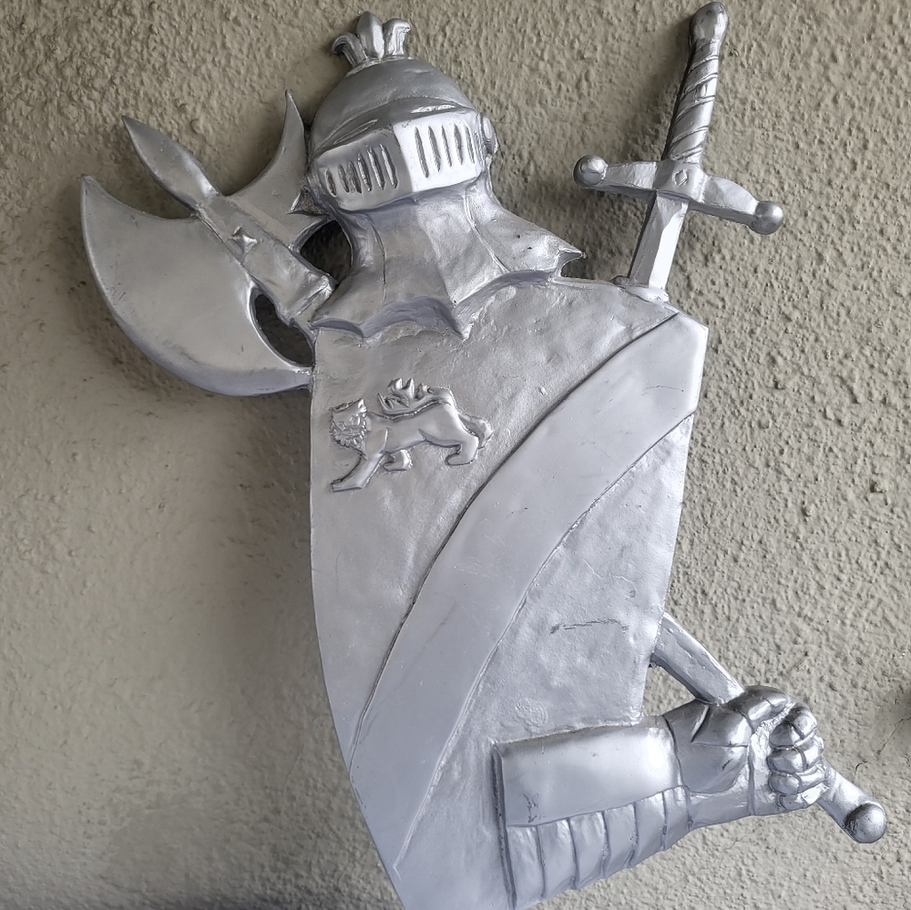 28 X 20  Vintage Customized Iron Cast Medieval Style Wall Decor Figure